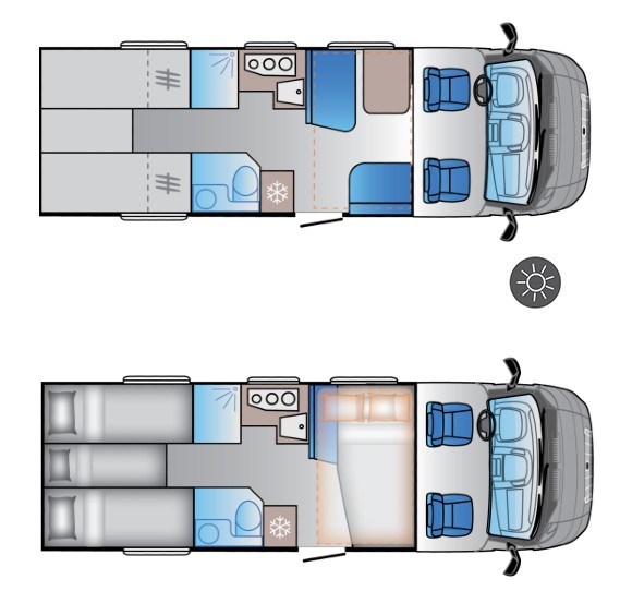 Plattegrond Sun Living S75SL - B