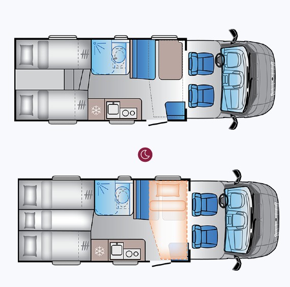 Plattegrond Sun Living S70Sl-B Automaat
