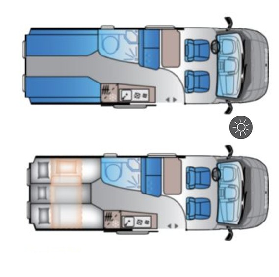 Plattegrond Luxe Sun Living V65SL