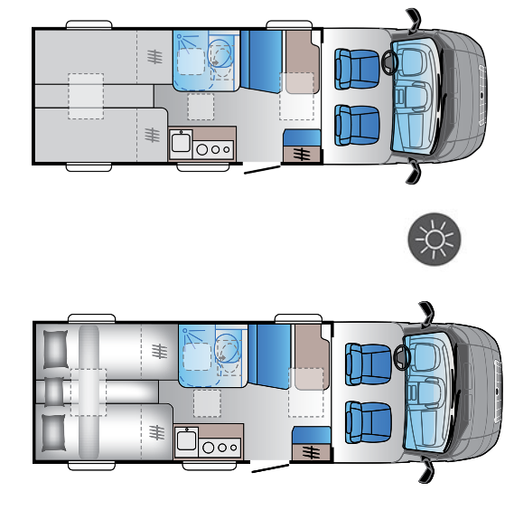 Plattegrond Sun Living C65SL model 2024